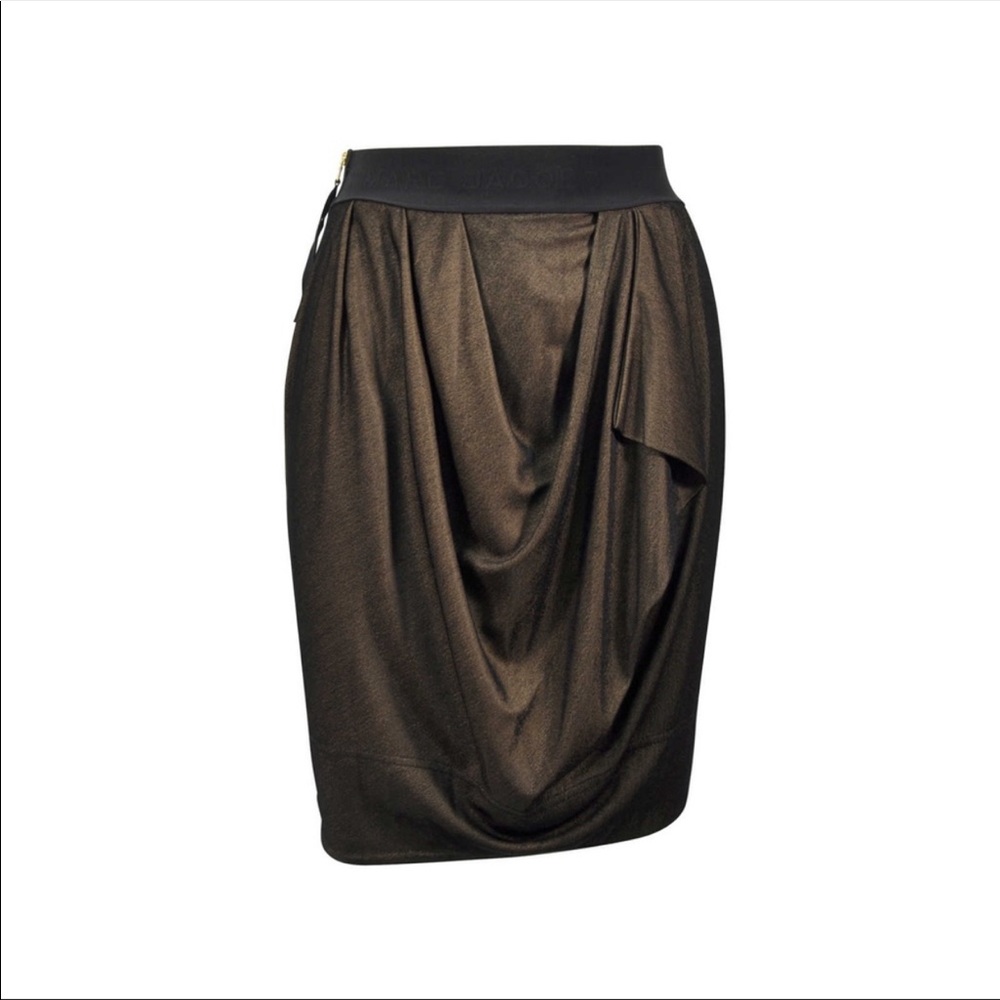 Marc Jacobs | Metallic Bronzed Draped Skirt - image 1